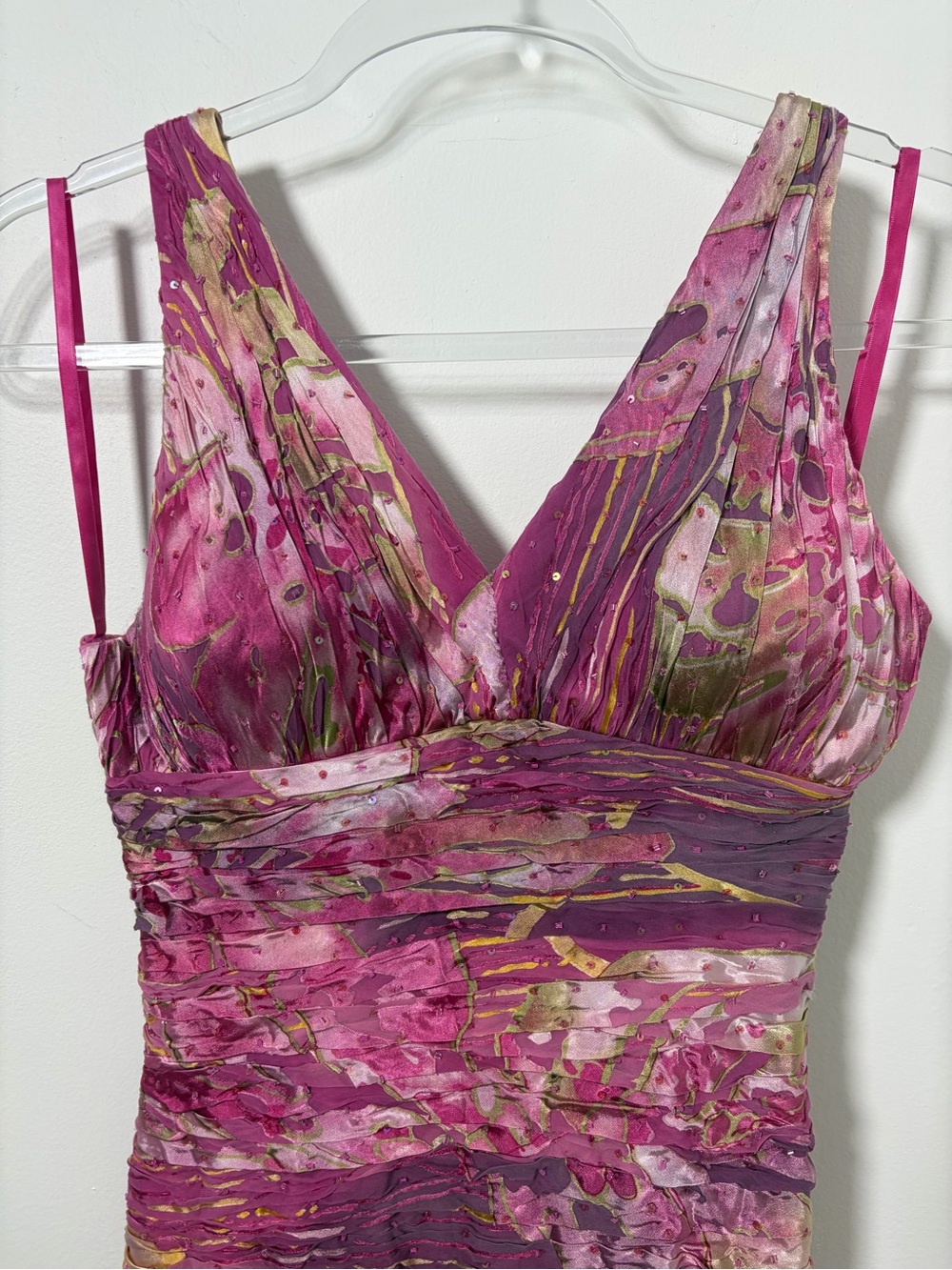 Pink Fairy y2k Floral V-Neck Handkerchief Hem Dress - Picture 5 of 11